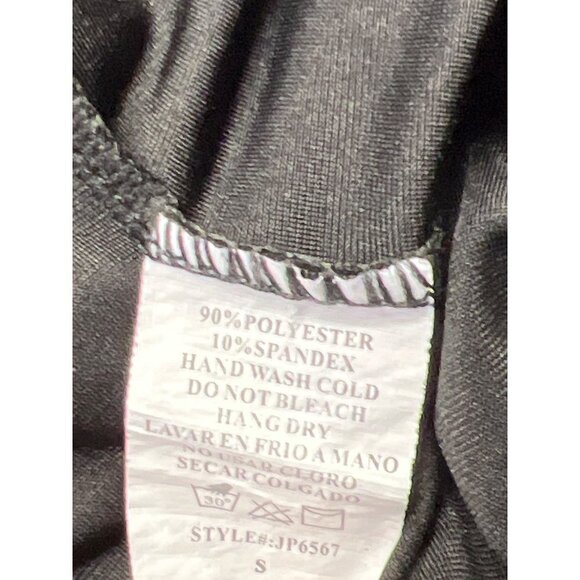 Fit In Black Short Sleeve Bodysuit Jump Suit Leotard Size Small Women's - Picture 8 of 8